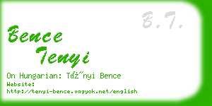 bence tenyi business card